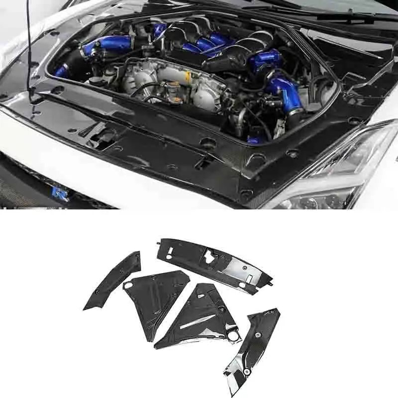 

OEM Style Dry Carbon Fiber Engine Cover 5 Pcs forNissan GTR R35 Dry Carbon Engine Cover Bay Perfect Fitment