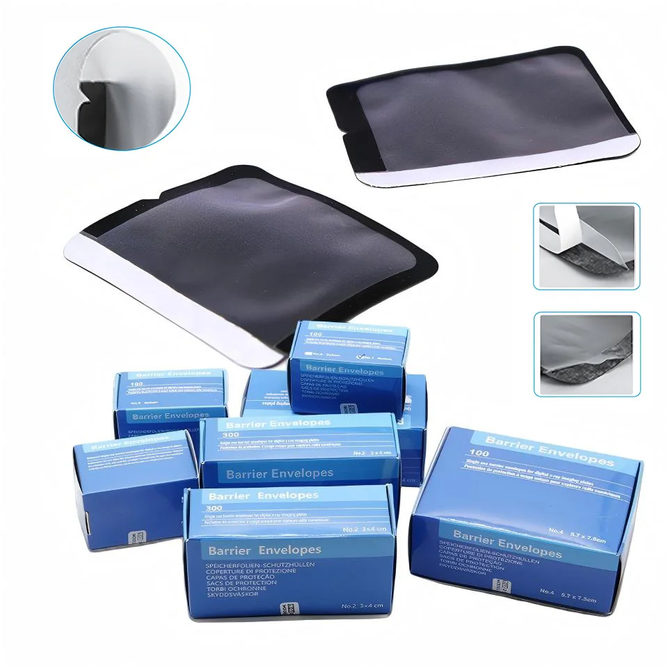 300Pcs/Box Dental Barrier Envelopes Disposable Protective Sleeves Bags For PSP Phosphor Plate Scanner X-Ray Film Size 0 1 2 3