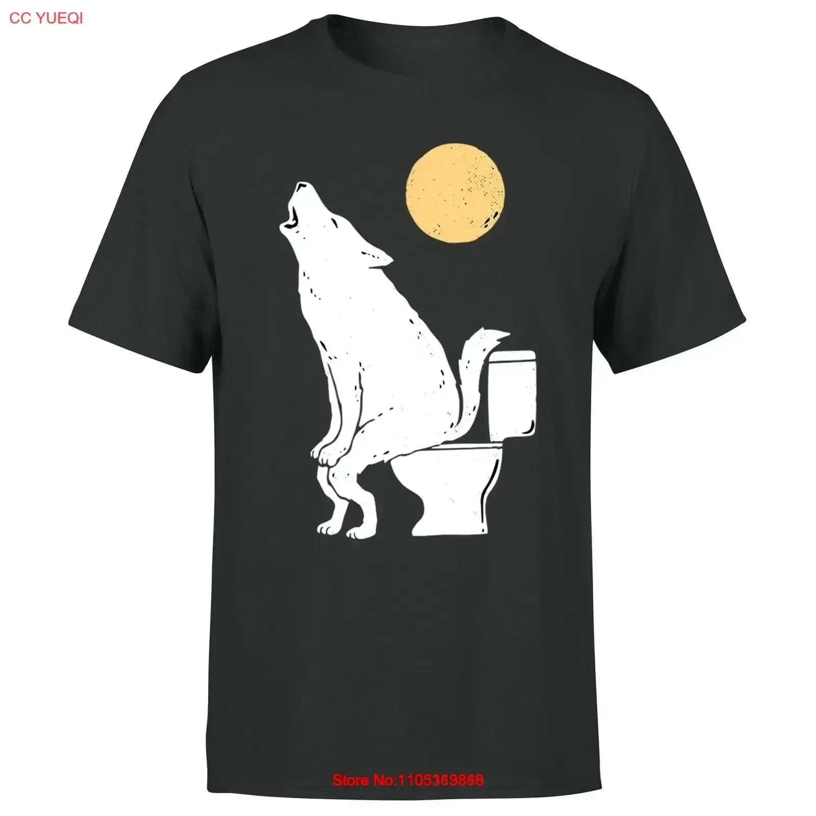 Howling At Night Wolf Mens T Shirt Funny Animal Lovers Top vintage Washed Stylish homme Casual For Everyday Wear Breathable