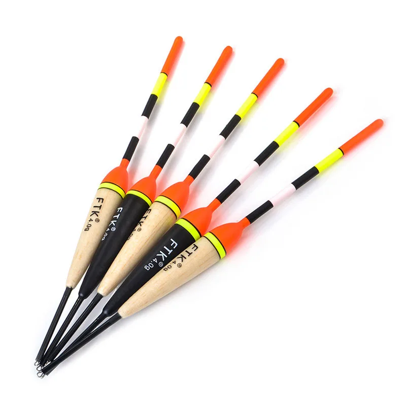 Ftk barguzinsky abeto luz no escuro 5 pçs/lote flutuador de pesca comprimento 19-23cm peso flutuante 2g-6g para pesca de carpa