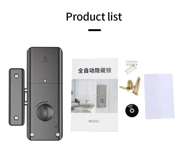 TTLOCK Smart IC Card Lock Wooden Door App Bluetooth No Drill Lock Electronic Door Lock Indoor Hole Free Concealed Installation