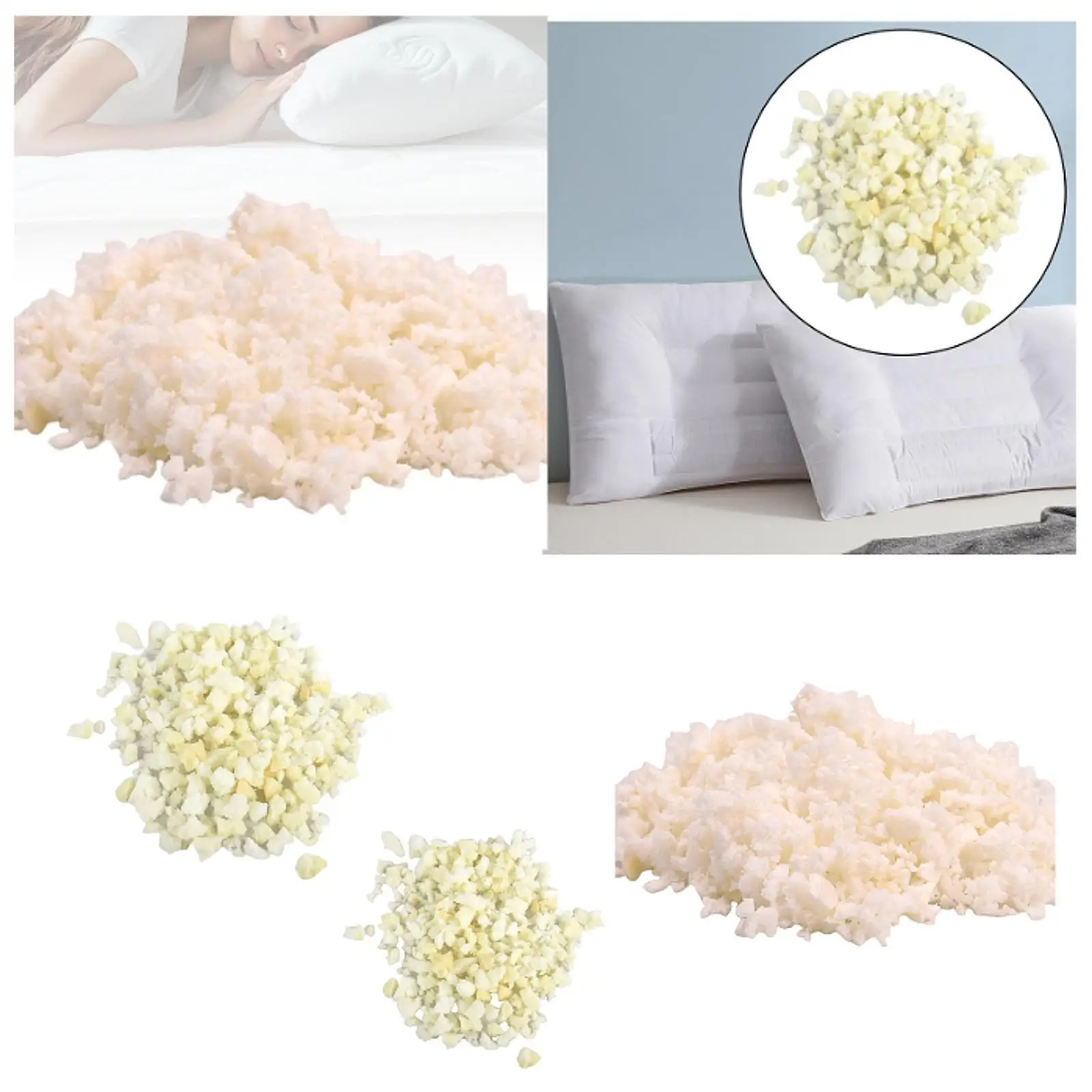 Memory Foam Refill Fill Supplies Pillow Refill Stuffing Material Bean Bag Filler for Couch Cushion Lounger Arts Crafts Beanbag