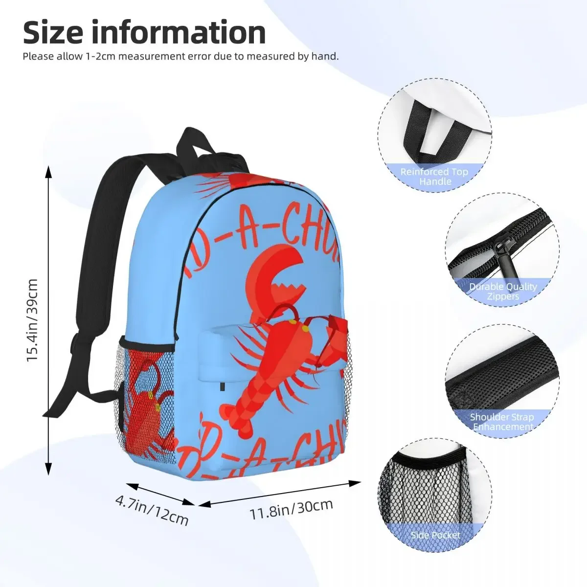 Lobstrosities, Stephen King Fan Design Backpacks Teenager Bookbag Fashion Students School Bags Travel Rucksack Shoulder Bag