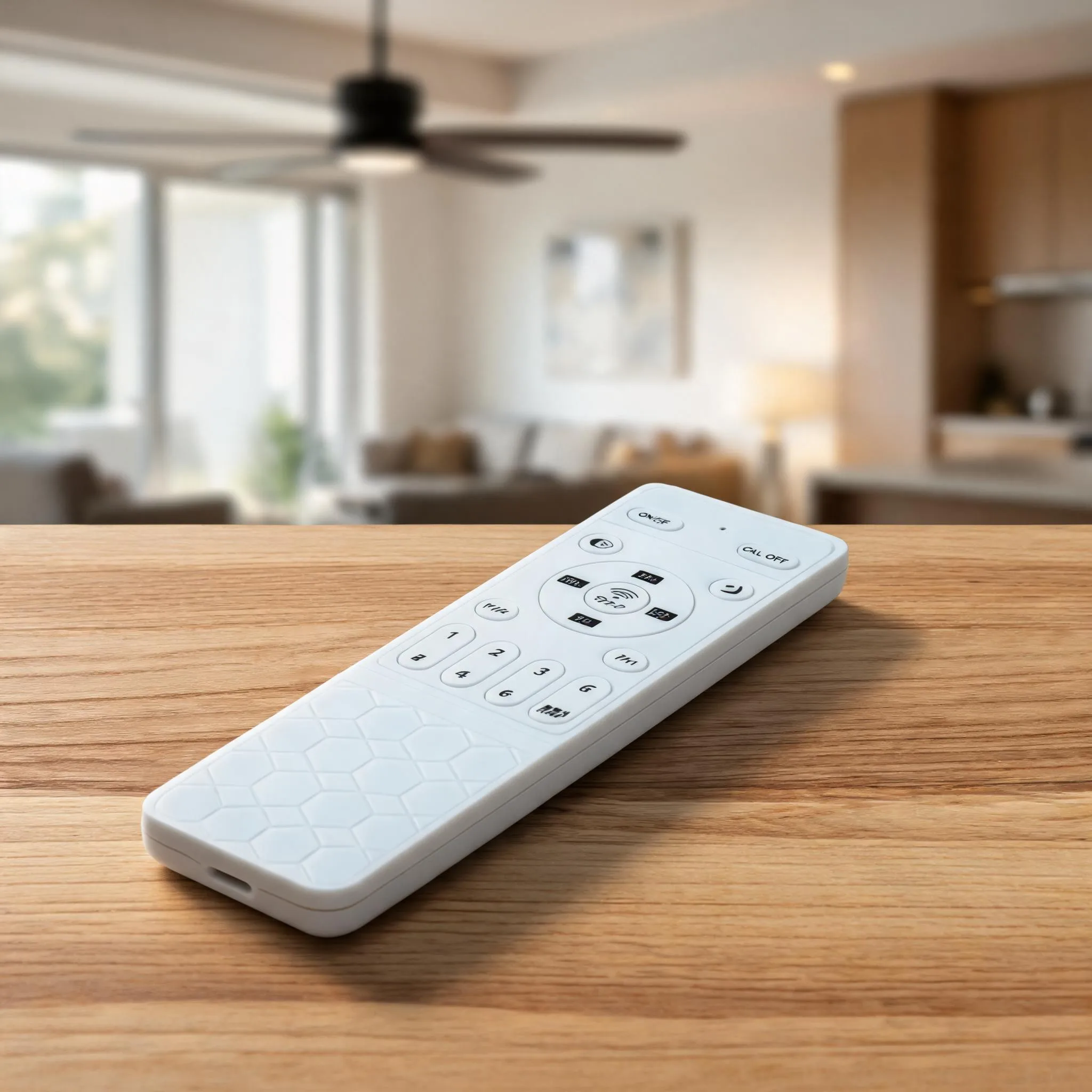 Wireless Remote Control for Ceiling Fan Light Units Stepless Brightness Adjustment 6 Fan Gears and Reverse Rotation Support
