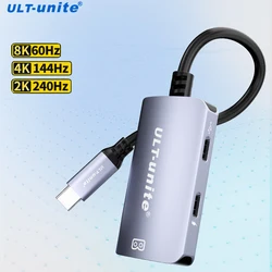 8K60Hz USB C to C Converter for XREAL nreal,Switch,StemDeck,Thunderbird Air plus Type C AR Glasses Adapter 100W Power Conversion