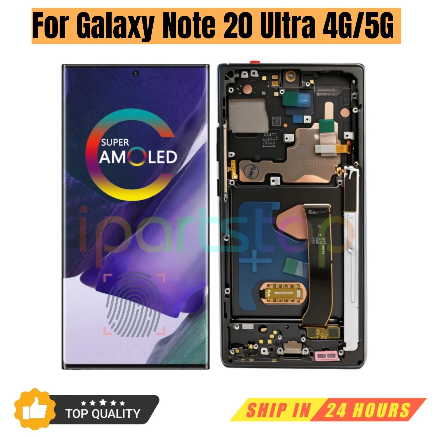 iParts Replacement New Display for Samsung Galaxy Note 20 Ultra SM-N986F N986B SM-N985F AMOLED Touch Screen With Frame Assembly