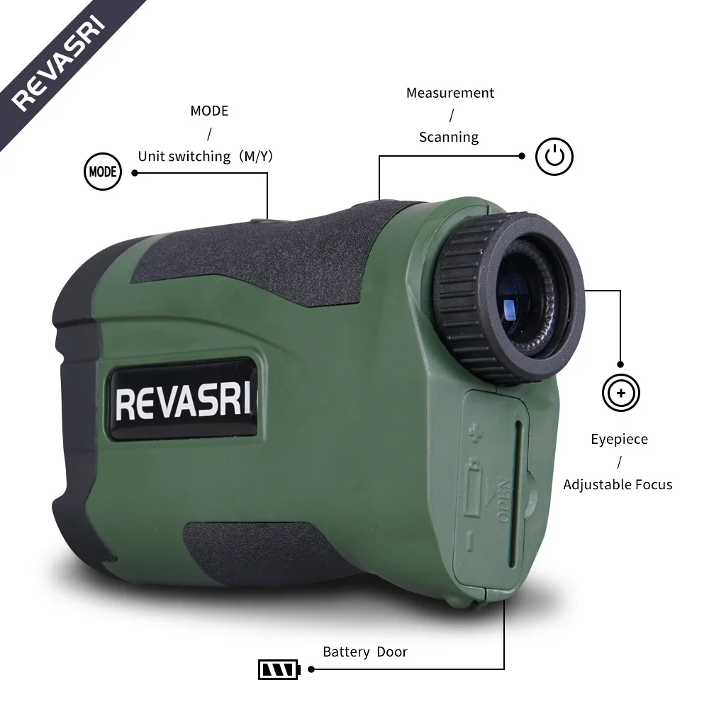 Telémetro láser de Golf de mano con medición de velocidad de vibración, Monocular con bloqueo de bandera Y compensación de pendiente, 900 Y