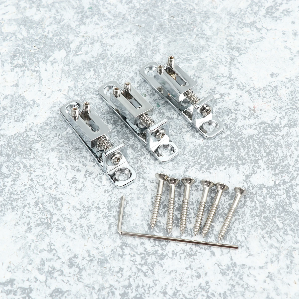 

3PCS Guitar Bridges Lightweight Durable Smooth Surface Adjustable Electric Bass Accessories Bronze Ebony