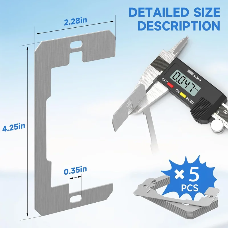 5pcs Outlet Leveling Spacers Kit, Wall Plate Switch Adjustment Spacer Shims, Recessed Electrical Socket Correction Gaskets