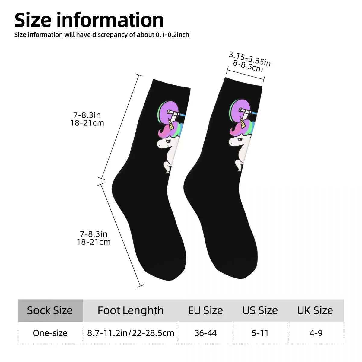 The Snatch ウェイトリフティング ユニコーン ソックス 原宿 スーパーソフト ストッキング オールシーズン ロングソックス 男性用 女性用 クリスマスギフト