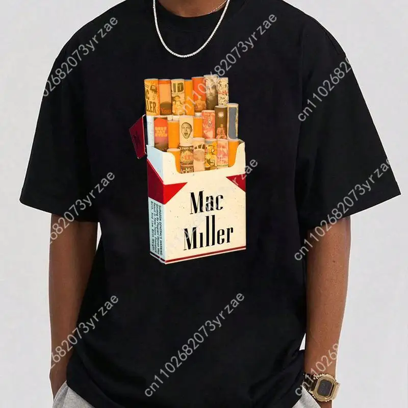 الرجعية التي شيرت ماك ميلر رجل امرأة عالية الجودة خمر تي شيرت القطن قصير الأكمام موضة تي شيرت لينة تنفس القمم