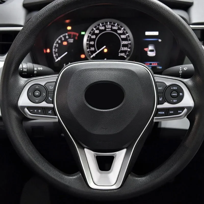 Car Steering Wheel Button Panel Cover Trim Sticker for Toyota RAV4 Corolla E210 Avalon 2019-2023 Car Accessories view 5