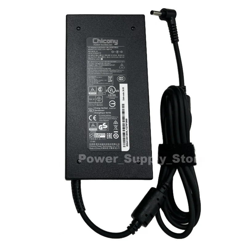 

Chicony 180W 20V 9A Power Supply AC Adapter for MSI GF66 GF75 CREATOR Z16 A11UET