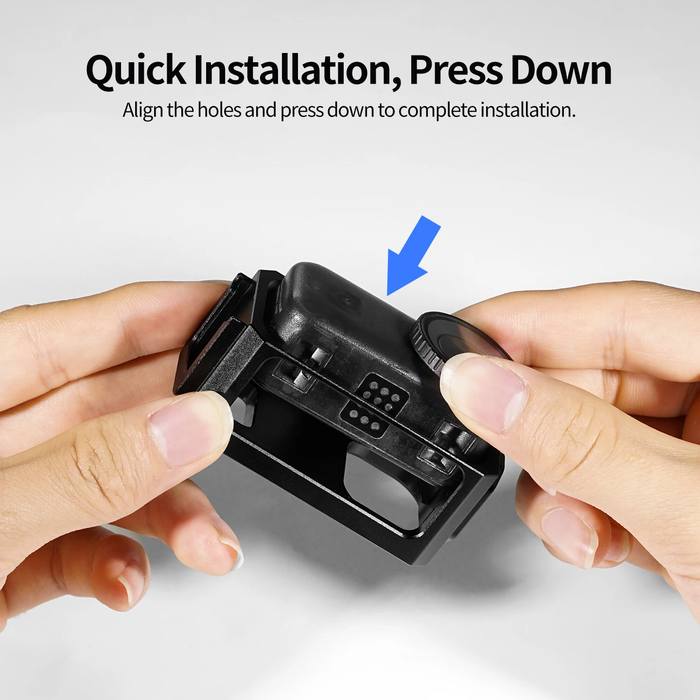 Für DJI Osmo Nano Metall-Käfig Schnellwechsel-Stativadapter Cold Shoe Halterung für Vertikale und Horizontale Umschalt-Actionkamera Zubehör – Detail 8