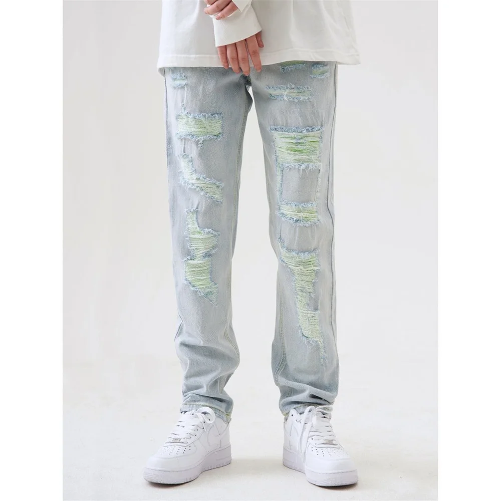 Jean droit ample pour hommes et femmes, pantalon en Denim, neutre, Streetwear, décontracté, couleur unie, large, style hip hop, baggy