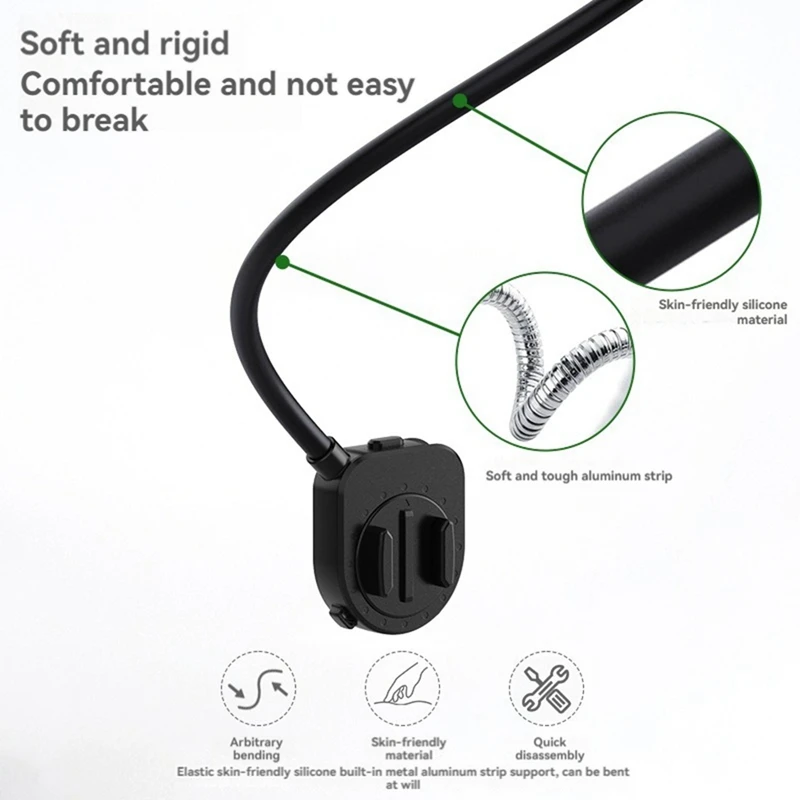 ZIZI Magnetic POV/Vlog Phone Neck Mount Holder Hand Free Chest Stand Video Recording For Mobile Phone Accessory