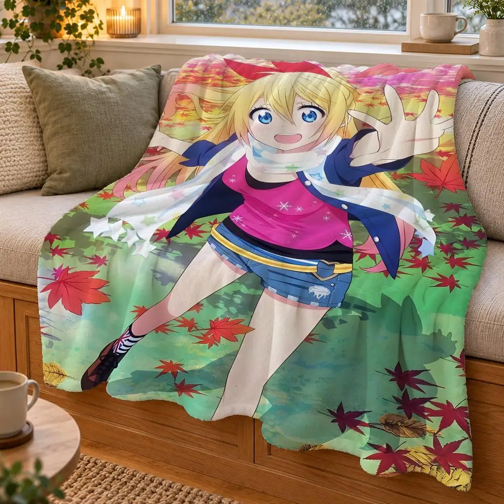 Nisekoi False Love Throw Double Sided Flannel Throw Blanket Soft Warm Washable Home Decor