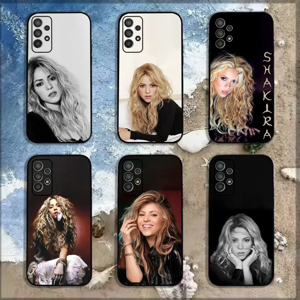 

Singer Famous S-Shakira Phone Case For Samsung Galaxy A13,A21s,A22,A31,A32,A52,A53,A71,A80,A91 Soft Black Shell