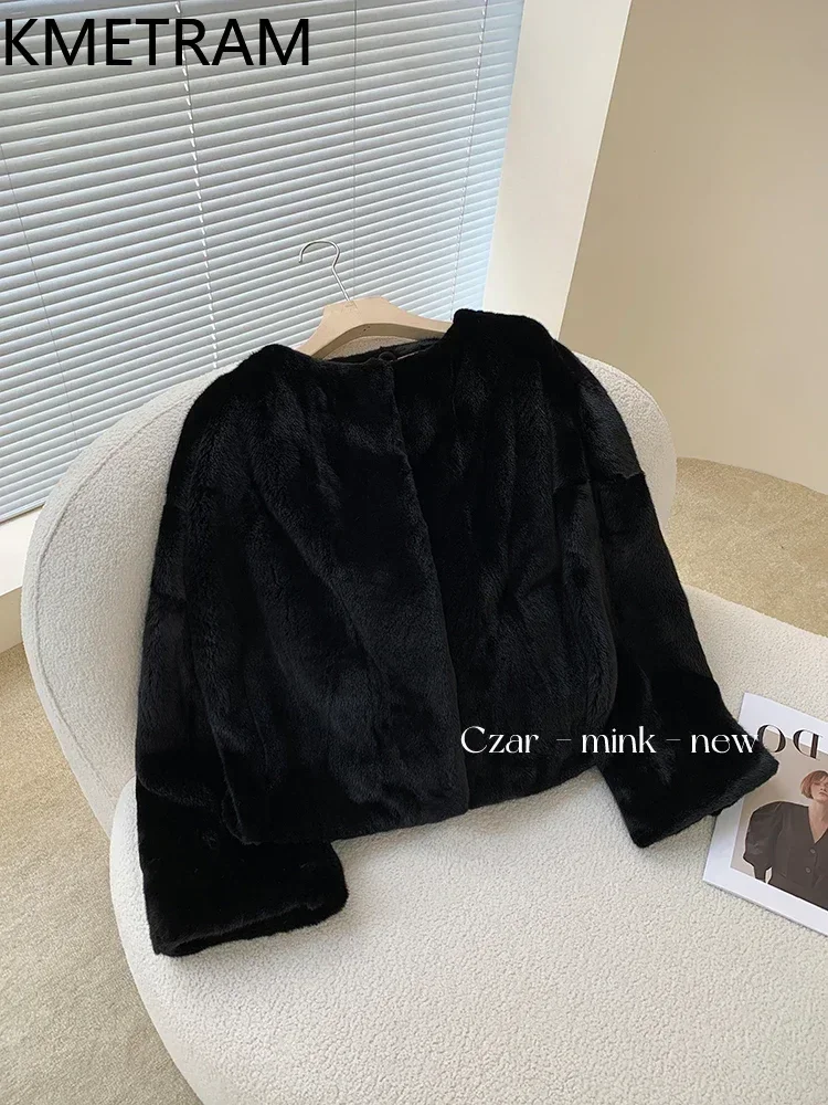 Naturalne futro z norek Kobiety Luksusowa kurtka futrzana w stylu koreańskim Zima Nowość w odzieży wierzchniej Wysokiej jakości odzież damska 2024 Fourrure