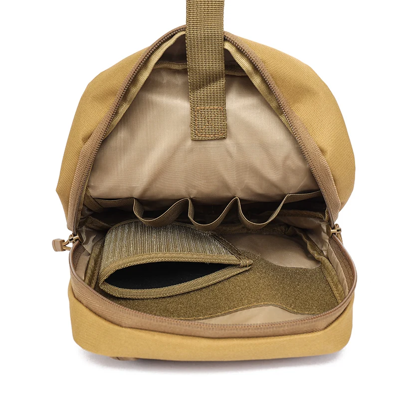 Taktische Umhängetasche für Herren – Leichte Brusttasche zum Wandern & Camping, mit sicheren Reißverschluss-Aufbewahrungstaschen – Detail 12