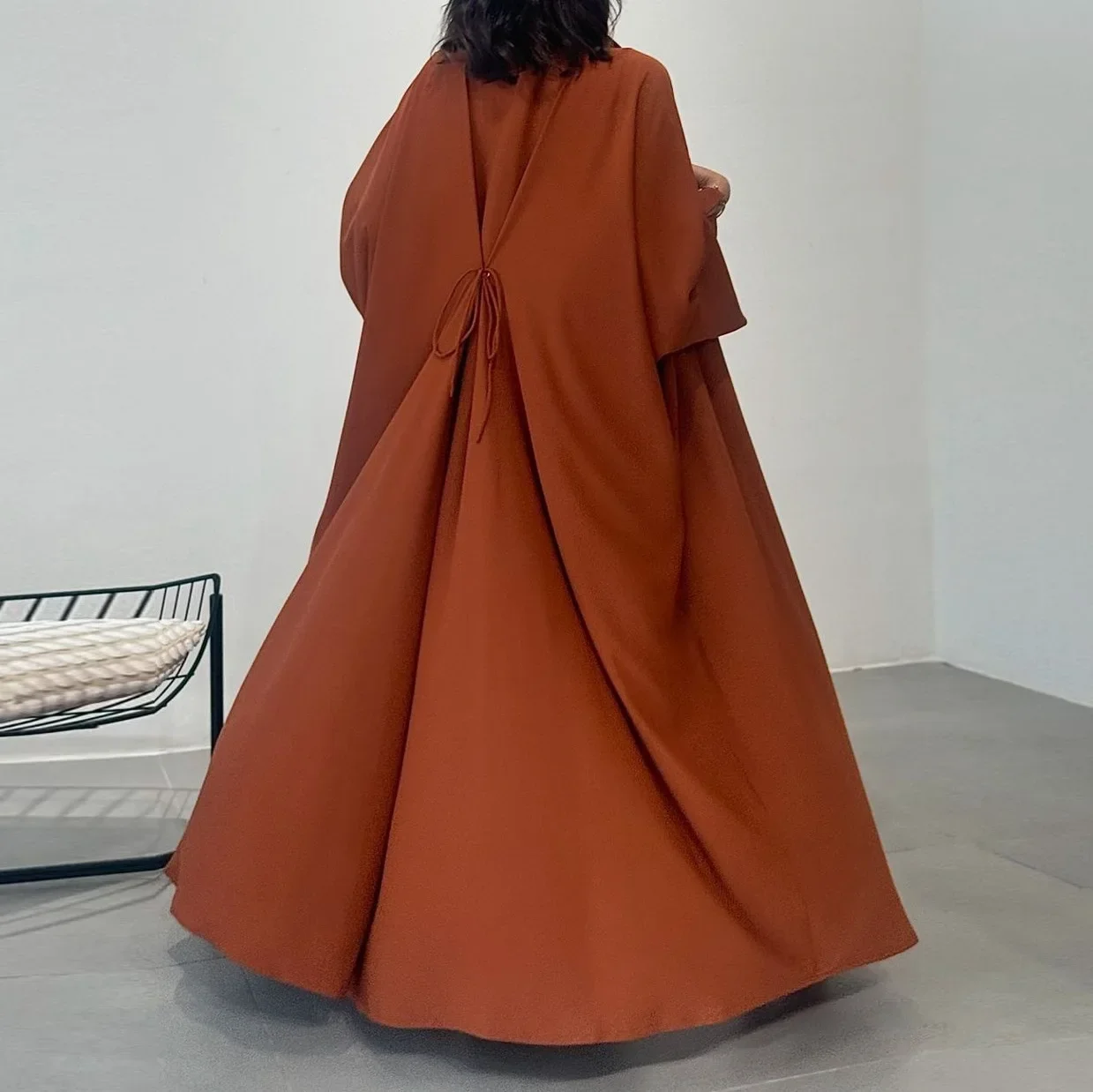 رمضان دبي كيمونو عباية خارجية مفتوحة بأكمام تشبه جناح الخفّاش فستان عبايات طويلة رداء سترة قفطان جلابية فضفاضة ملابس إسلامية #5