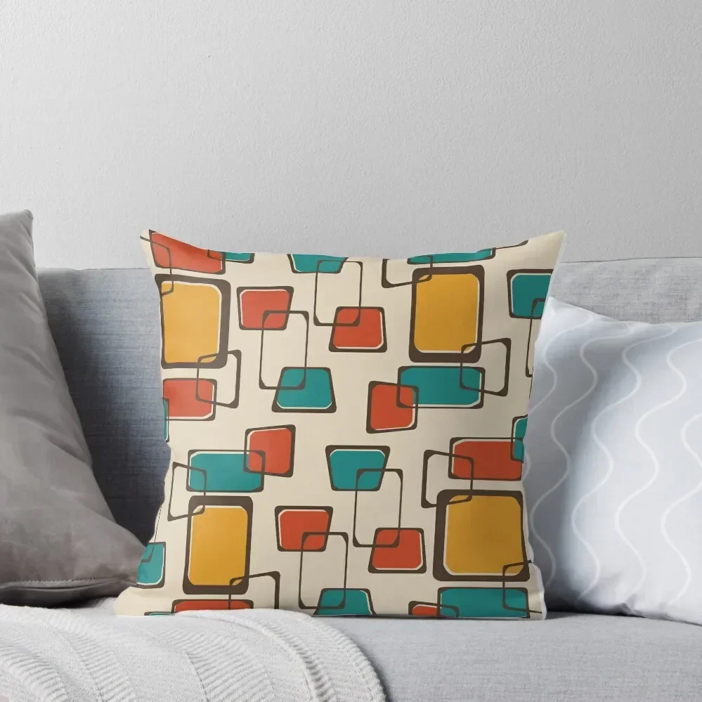 

Skewed Squares Midcentury Pattern Throw Pillow Cushion Cover Luxury Decorative Sofa Cushion Bed pillowcases pillow