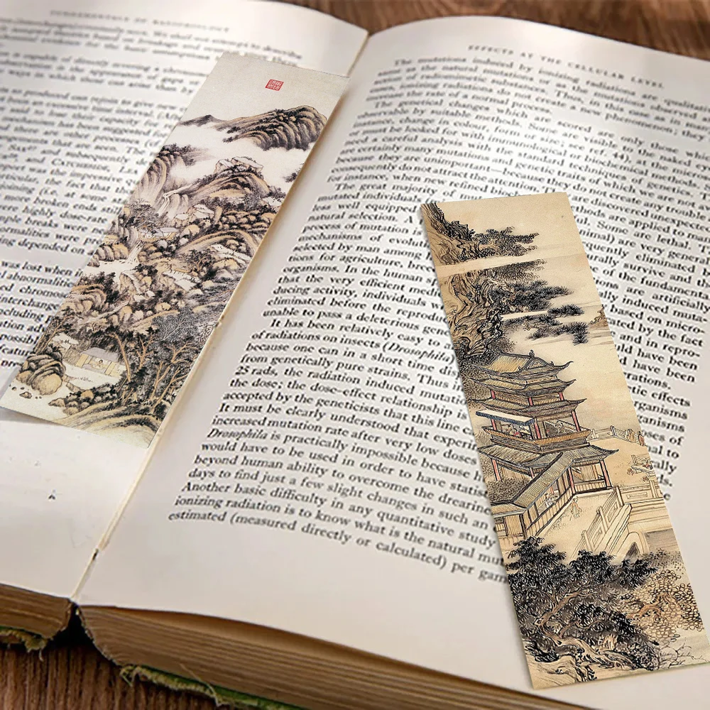 30PCS Vintage Autumn bookmarks Harajuku Notebook Reading Student High Beauty Reading Record Durable Gifts Exquisite Book Clip