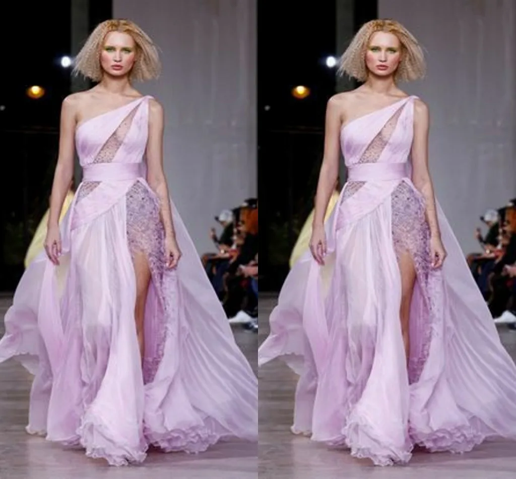 Vestido De fiesta largo De gasa con lentejuelas y un hombro al aire para mujer, traje De noche Formal De estilo celebridad, color morado claro, 2023