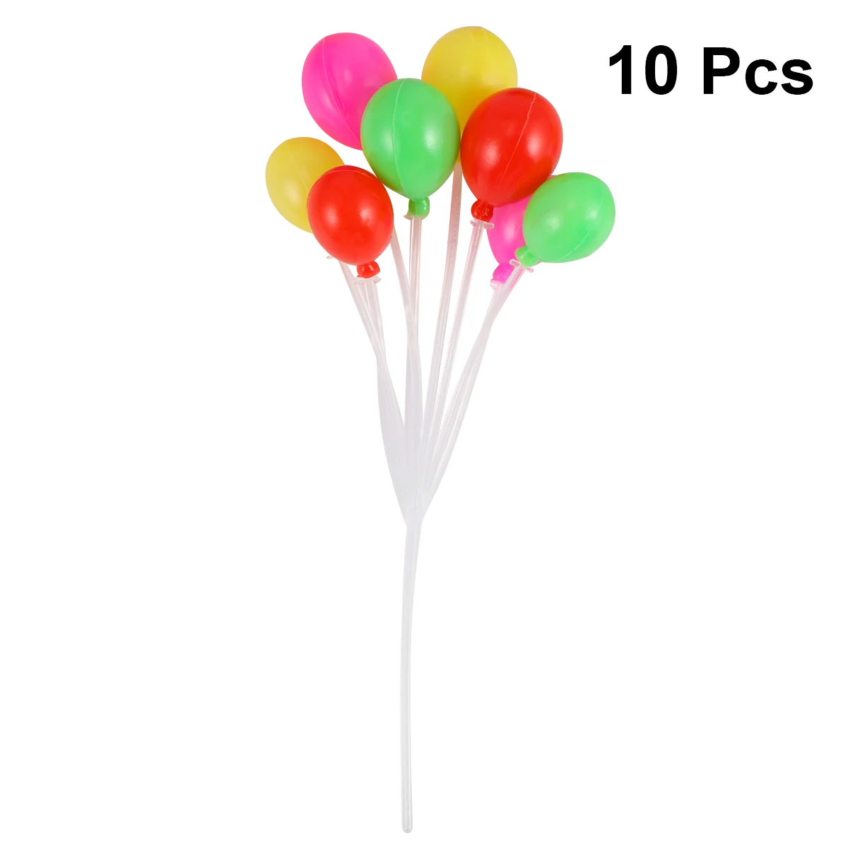 

10Pcs Balloon Cake Decoration Colorful Birthday Topper Party Supplies Dessert Cupcake Picks Wedding Cake Flags Plastic