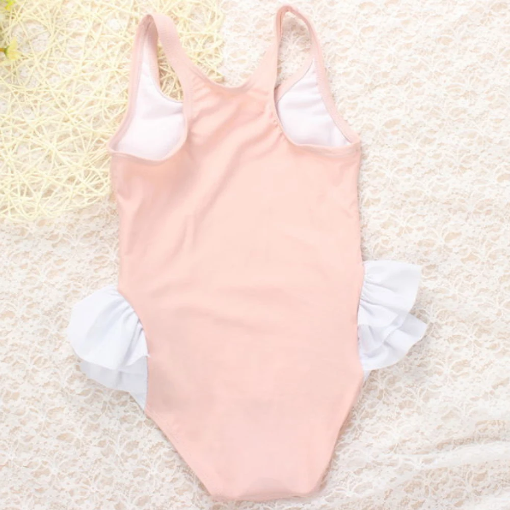 Bikini per bambini bikini di un pezzo costumi da bagno stampati con cigno costumi da bagno per neonate costumi da bagno per bambini costume da bagno