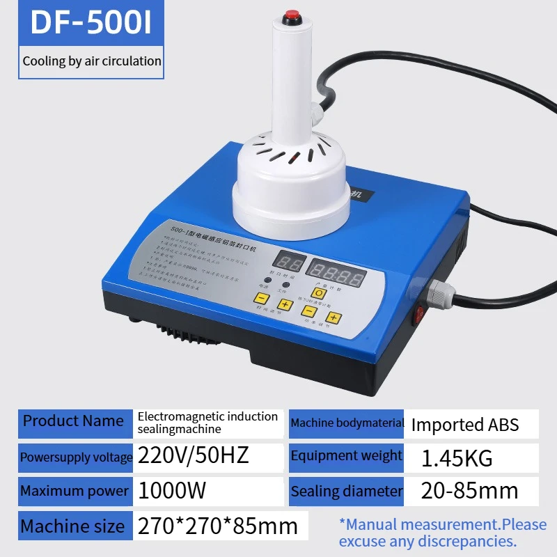 220V50HZ 500W/1000W ABS 수동 전자기 유도 씰링 기계, 적합한 병 직경 20-100mm