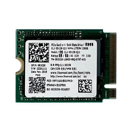 

Dell R3CDK (Sssct/ Lite-On CL1-3D128-Q11) 128GB Solid State Drive - M2 2230 - PCIe 30 x 4 - NVMe - Refurbished