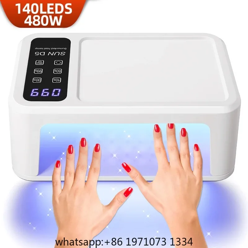 480W Professional UV LED Gel Curing Lamp With Whitening Function 140LEDS Nail Drying Lamp For Curing Gel Manicure Drying Lamp