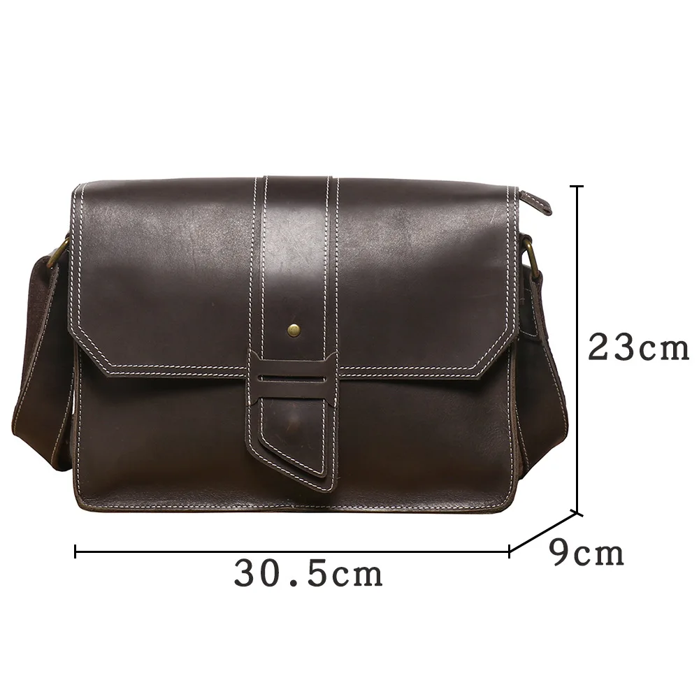 Genuine Leather Shoulder Bag for Men, Simple and Casual Envelope Crossbody Bag