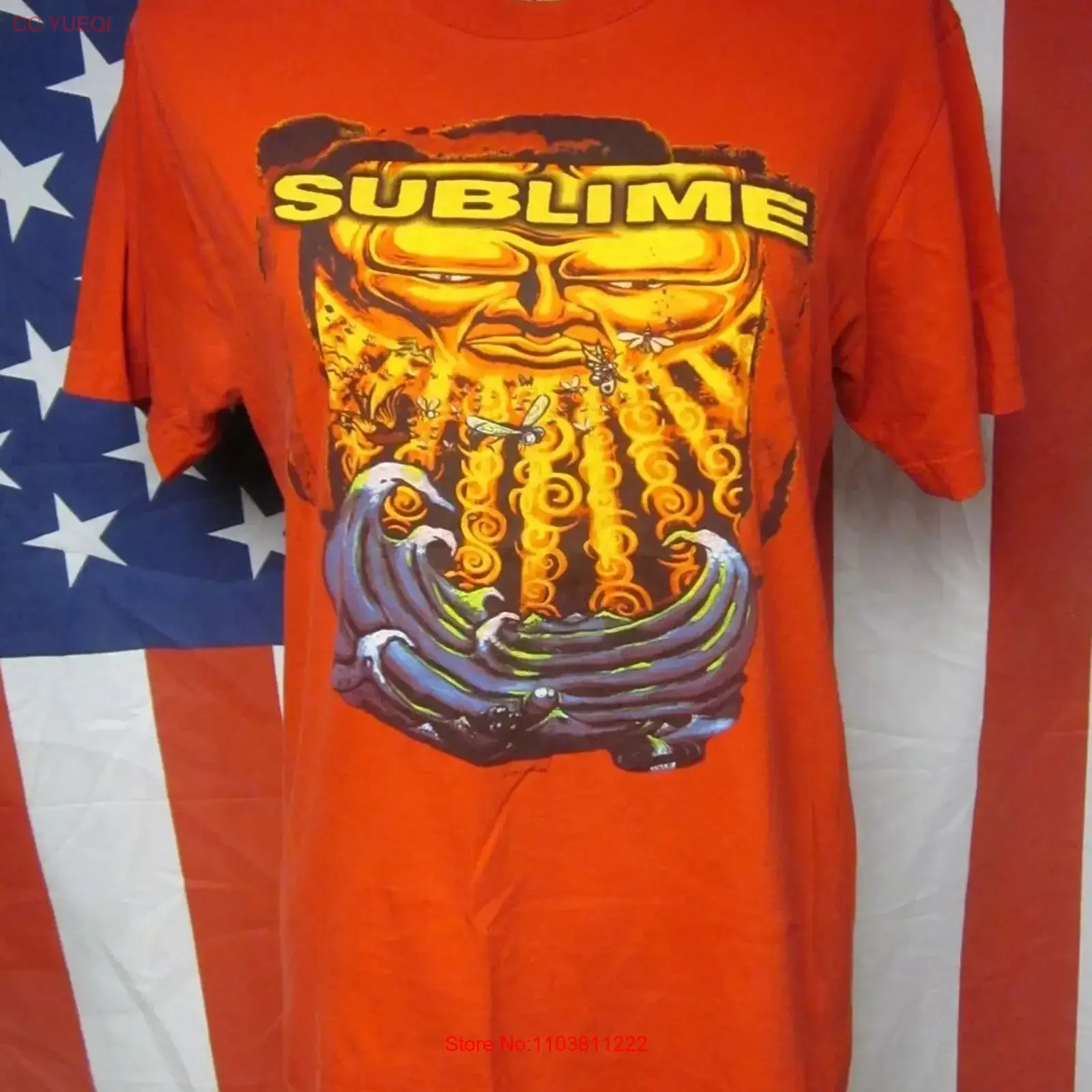 Camiseta SUBLIME med Long Beach 2007 Brad Nowell punk ska sun rays California vintage Washed homme ropa de diseñador transpirable