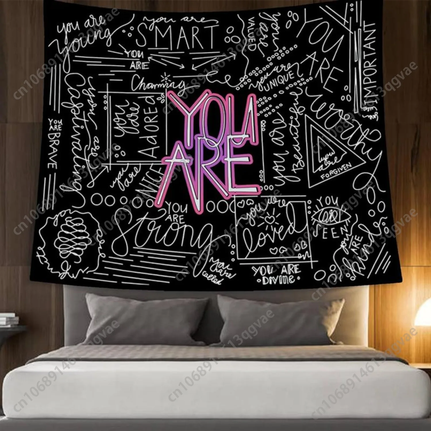 اقتباس أنت نسيج ملهم جدار الفن الجدار الشنق إيجابي قائلا نسيج الفصول الدراسية للديكور المخصص لفتاة في سن المراهقة #4