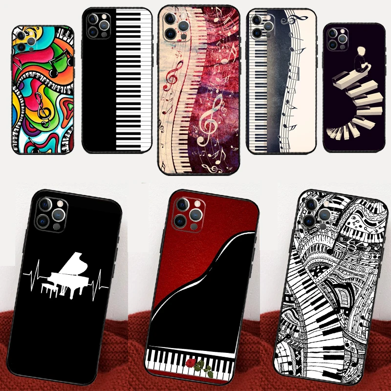 Funda elegante con diseño de piano musical para OnePlus 15R 15 13R 13 13T 12 12R 11 10 10R 10T 8T Nord CE 5 2 3 4 Lite N20 N30