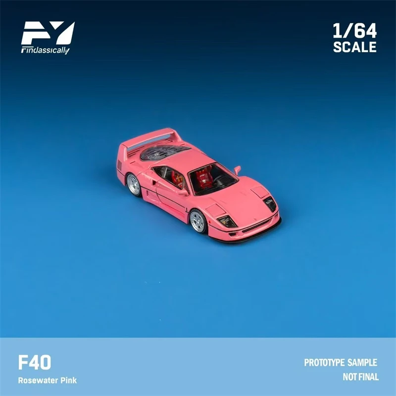 FY 1/64 F40 Tiffany blauwe legering speelgoed motorvoertuig gegoten metalen model geschenken