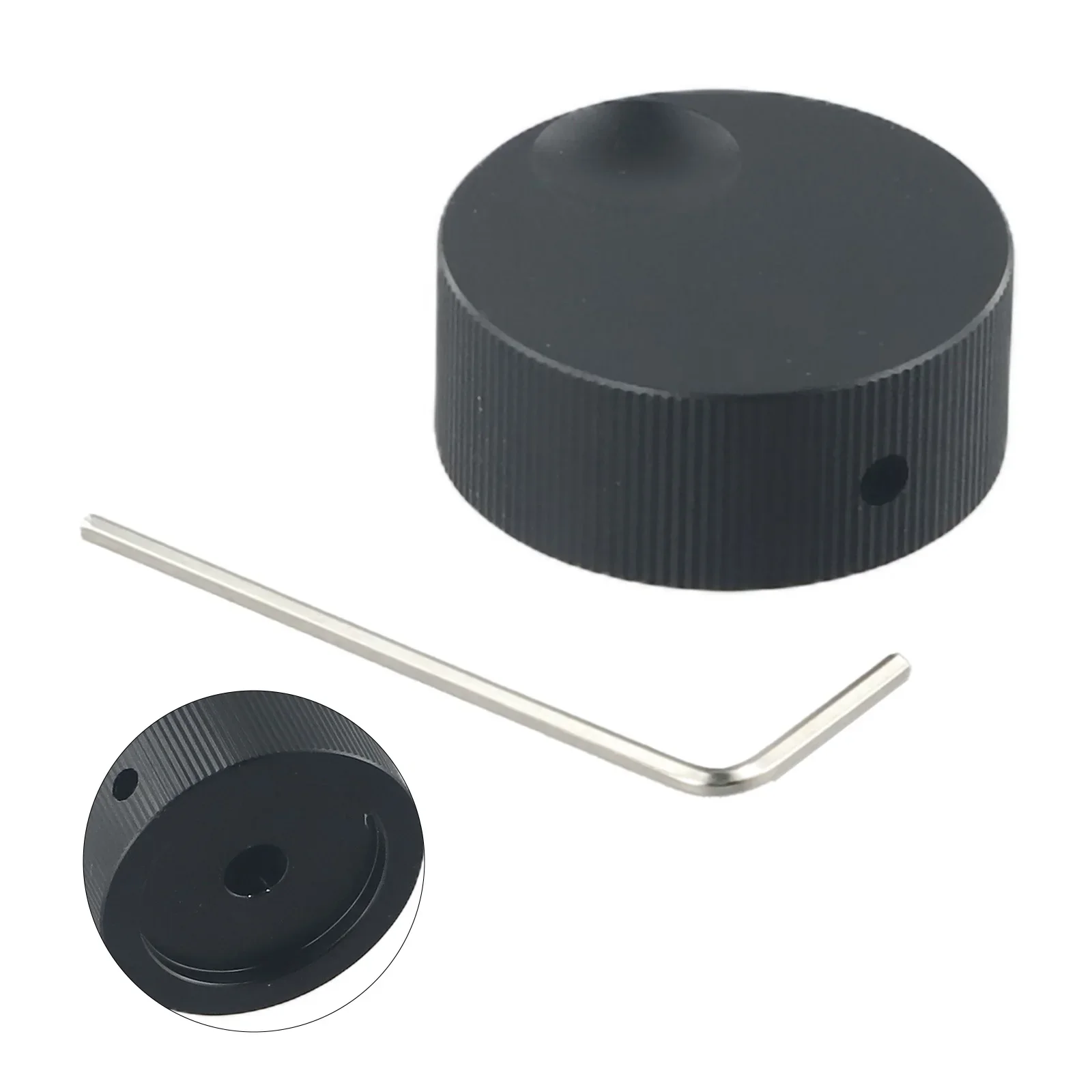 

Encoder Knob Volume Control Knob For 6mm Potentiometer Matte Solid 32x13mm Aluminum Knob Anti-slip Black Parctical