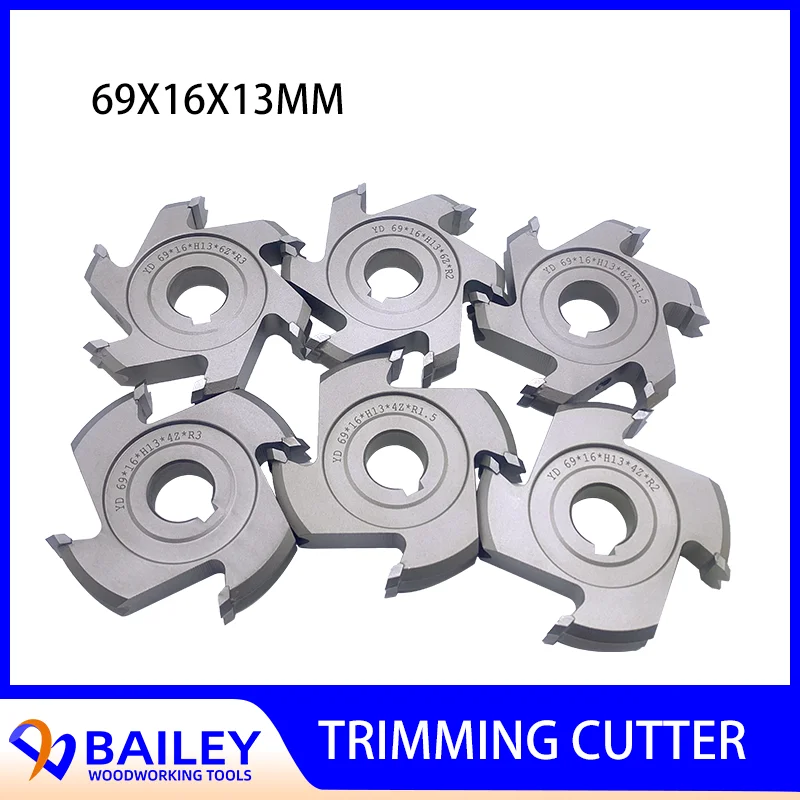 BAILEY 1 Pair High Quality 69x16x13mm 4Z/6Z Fine Trimming Cutter for KDT Edge Banding Machine Woodworking Tool Accessories