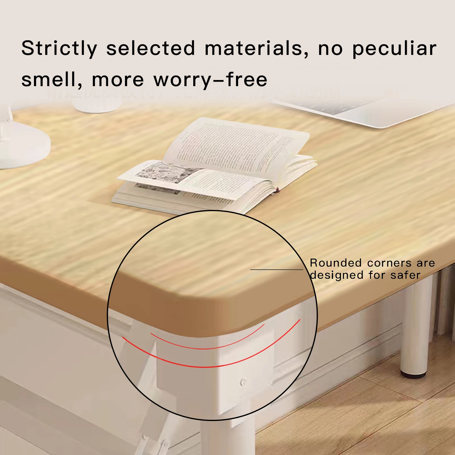 Computer Desk Study Table No Assembly Required,Writing Computer Space Saving Folding Card Table for Home Office