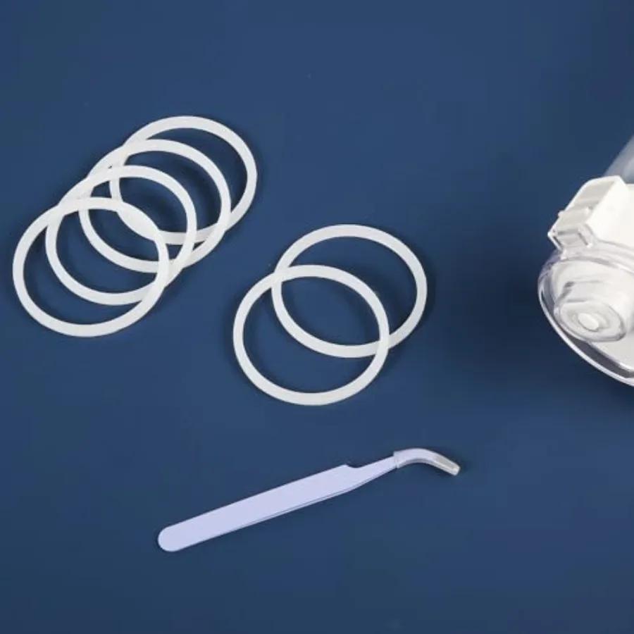 6 قطعة استبدال حشية السيليكون لزجاجات غطاء الوجه واسعة الفم 2 بوصة استبدال يا الدائري لغطاء 12 16 24 32 40 أونصة مع الملقط #3