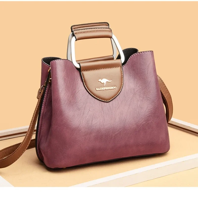 Classic Style Sewing Thread PU High Quality Shoulder Bags Zipper Grace Personality Crossbody Bags for Women 2024 Versatile