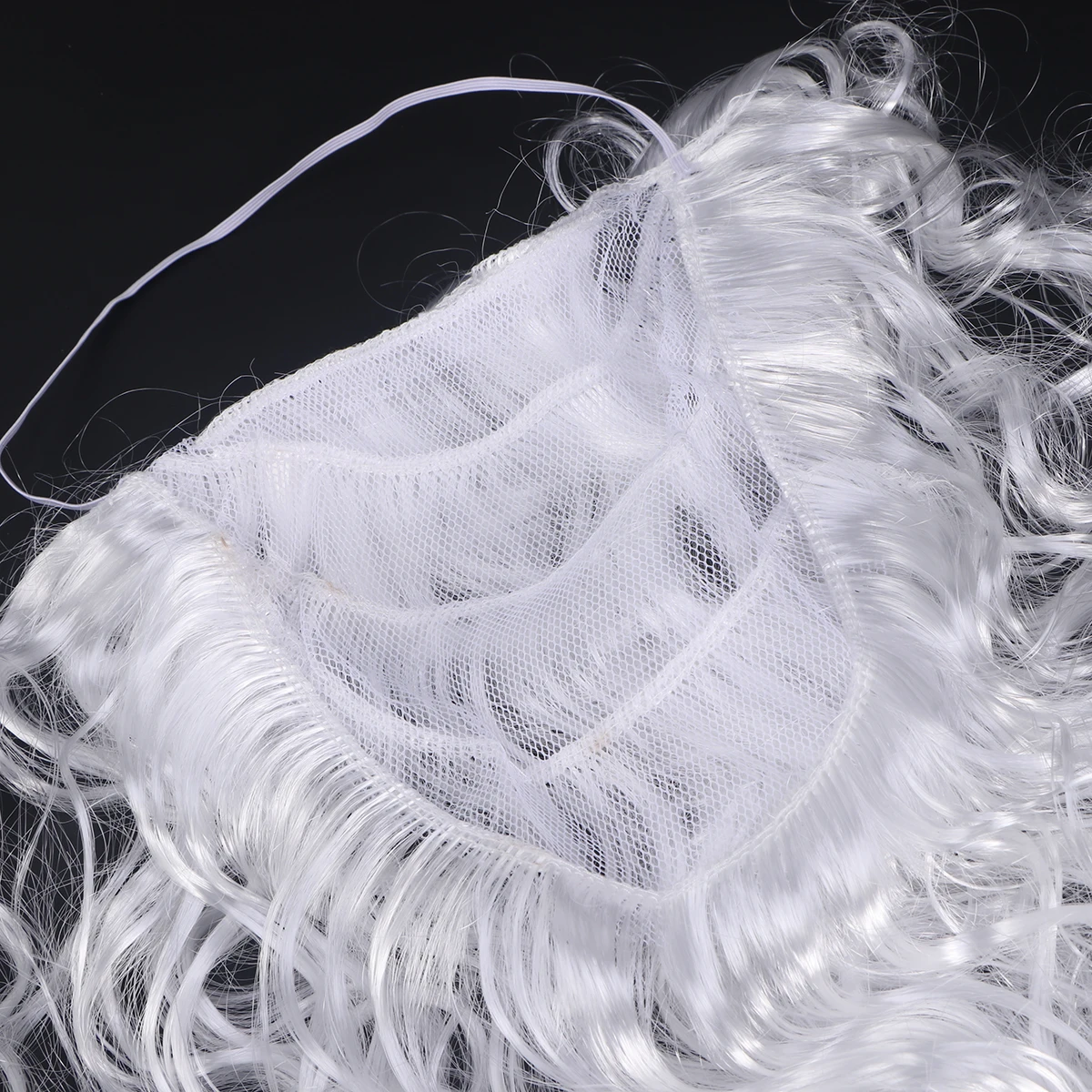 

42 Cm Santa Claus Beard Christmas Costumes Soft Fiber Silk Masquerade Party Accessories Durable Long Lasting Festive Outfit