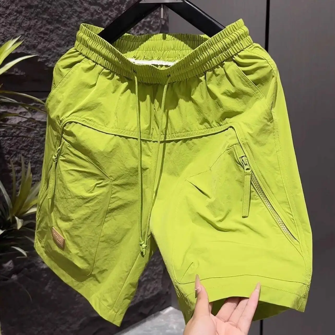 Quick Dry Summer Thin Multi Pocket Casual Men's Shorts Breathable Straight Leg Five-Quarter Length Youth Fashion Design