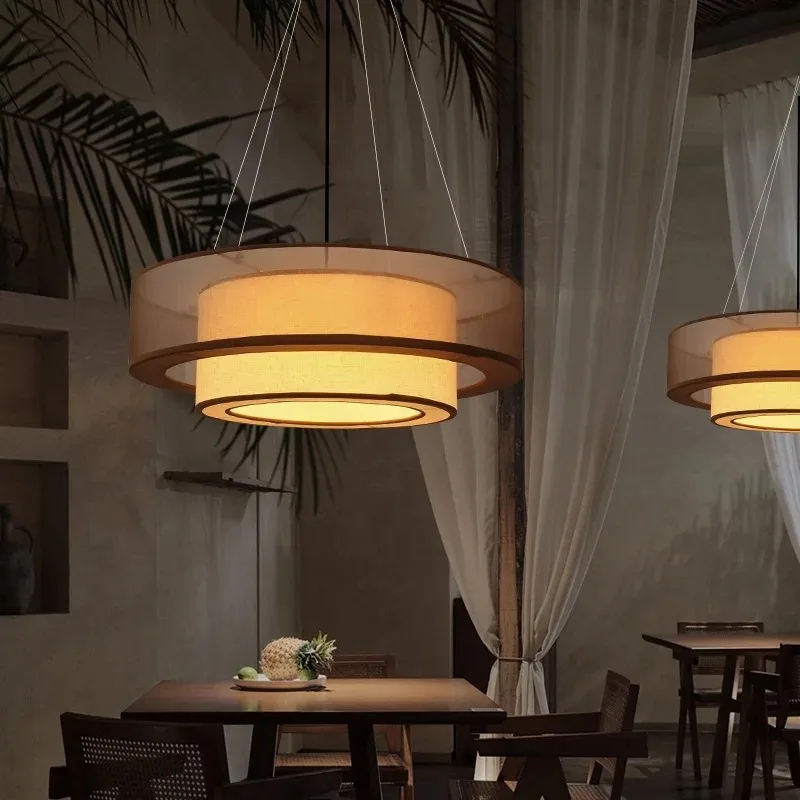 

Art Chandelier Homestay Bedroom Hanging Lamp Retro Simple Lights For Dining Room Restaurant Table Pendant