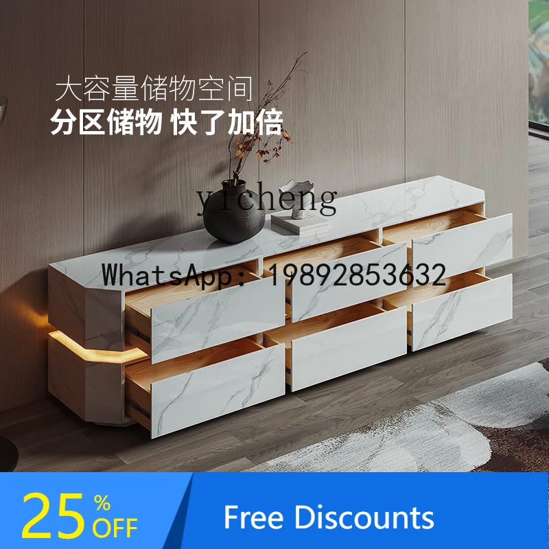 

AA cabinet living room minimalist high sense white simple floor TV cabinet heightened