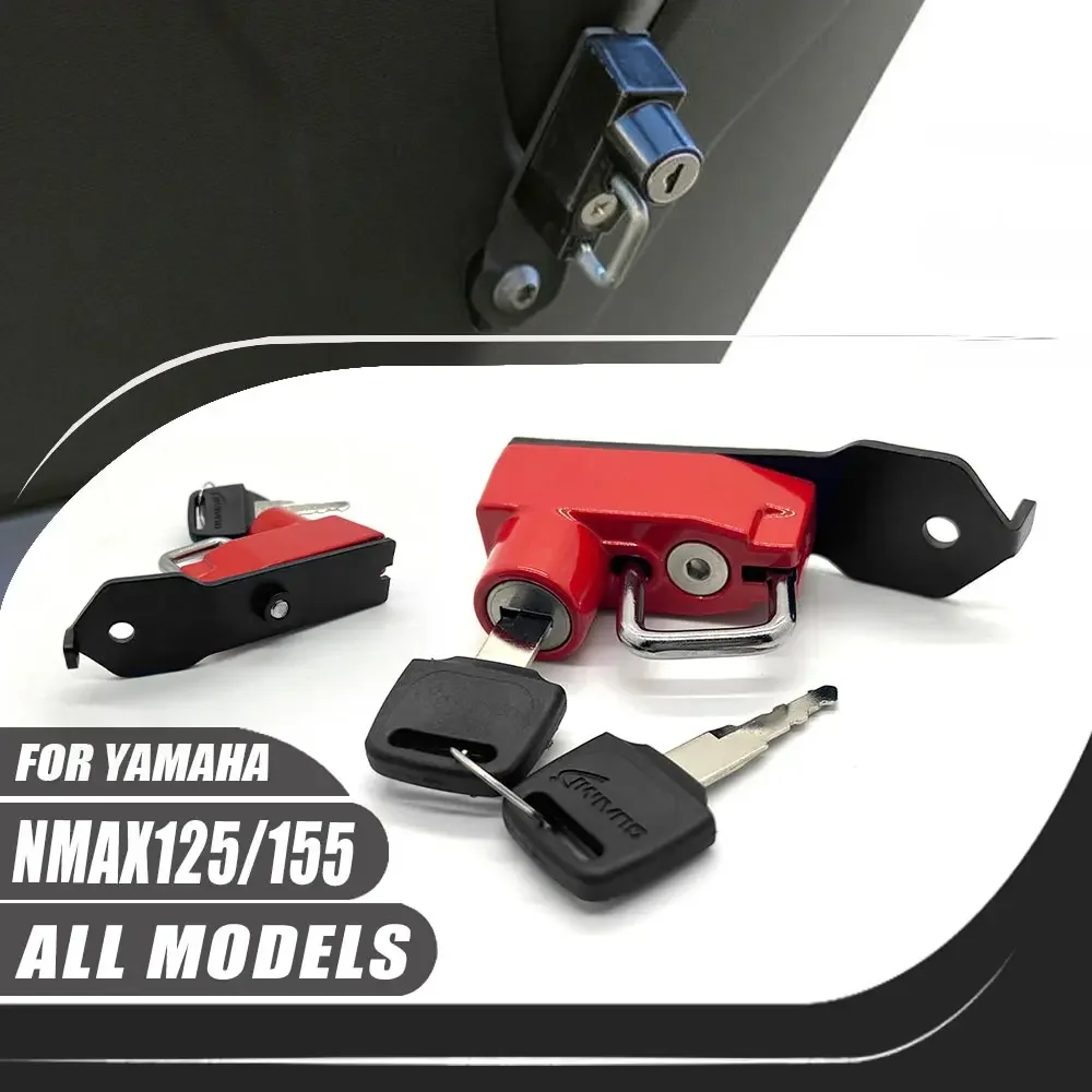 Motorcycle Front Helmet Lock Kit Helmets Security Anti-Theft Lock Rust-Proof Aluminum For Yamaha NMAX N-MAX 125 155 NMAX-155