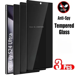 3PCS Privatsphäre Gehärtetem Glas Für Samsung Galaxy S24 Ultra S24 Plus Screen Protector Für Samsung S24 S24Ultra Anti Spy glas