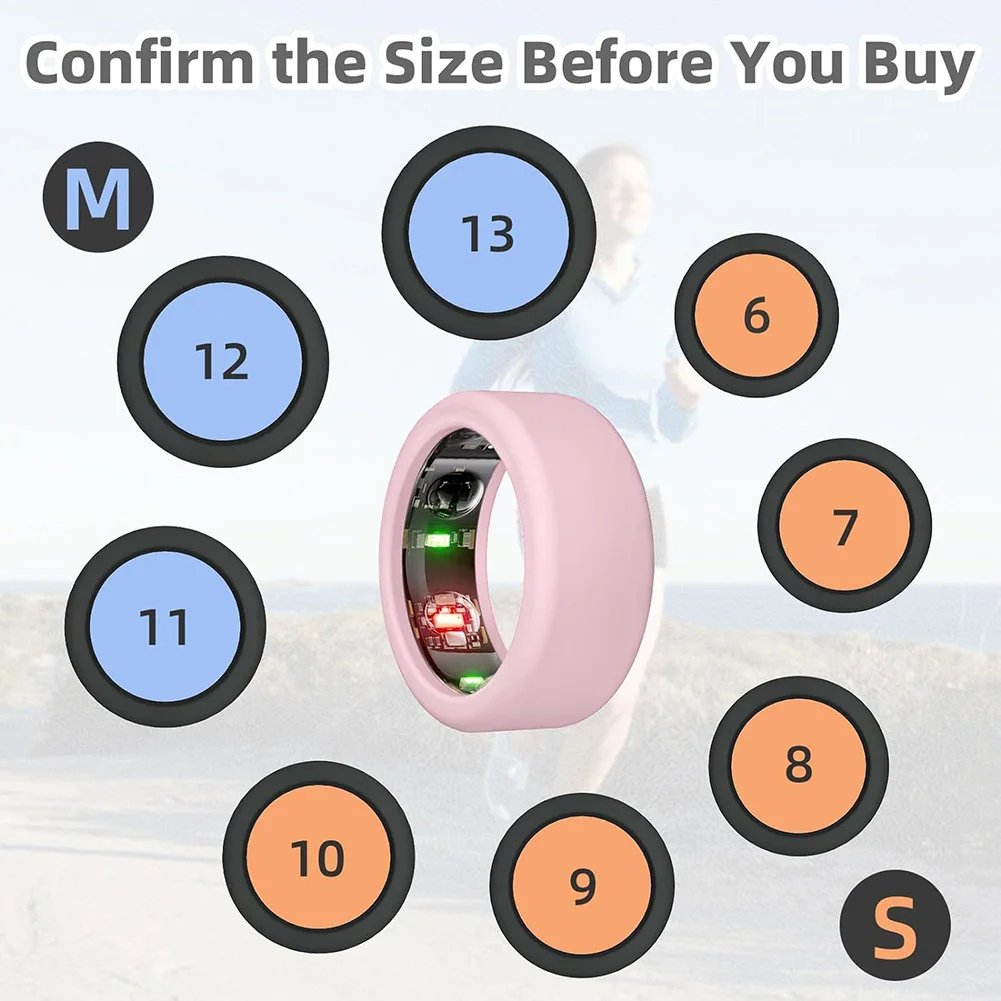Finger Ring Protector 5-10/11-13 Silicone Skin-Friendly Anti-Scratch Ring Cover For Oura For Galaxy Rings Accessories